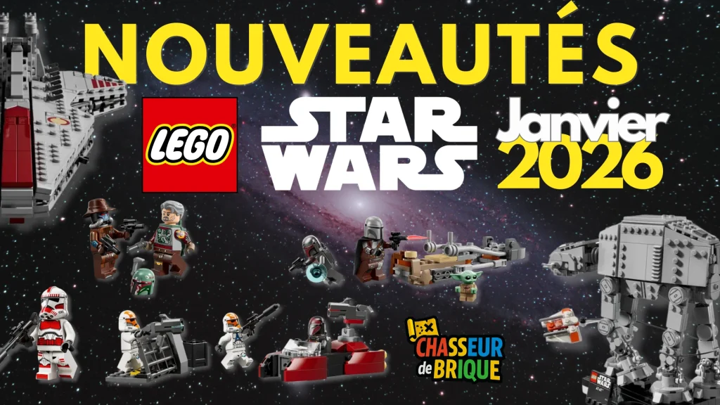 Nouveautés LEGO Star Wars janvier 2026 avec les nouveaux sets, minifigurines et vaisseaux emblématiques