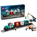 Le train de marchandises du port avec grue et camion - image 2