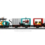 Le train de marchandises du port avec grue et camion - image 6